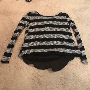 Adorable sweater with mesh open back!